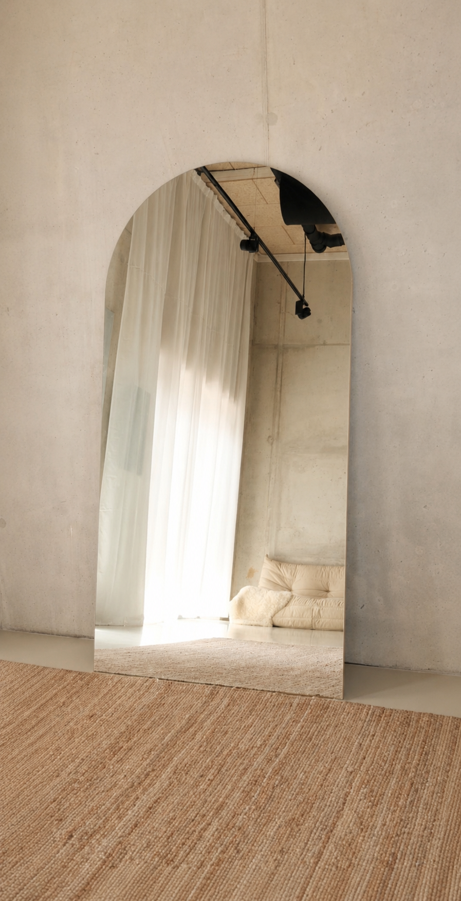 The Elara Frameless Arch Mirror