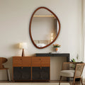 The Drift Organic Wood Mirror — Walnut