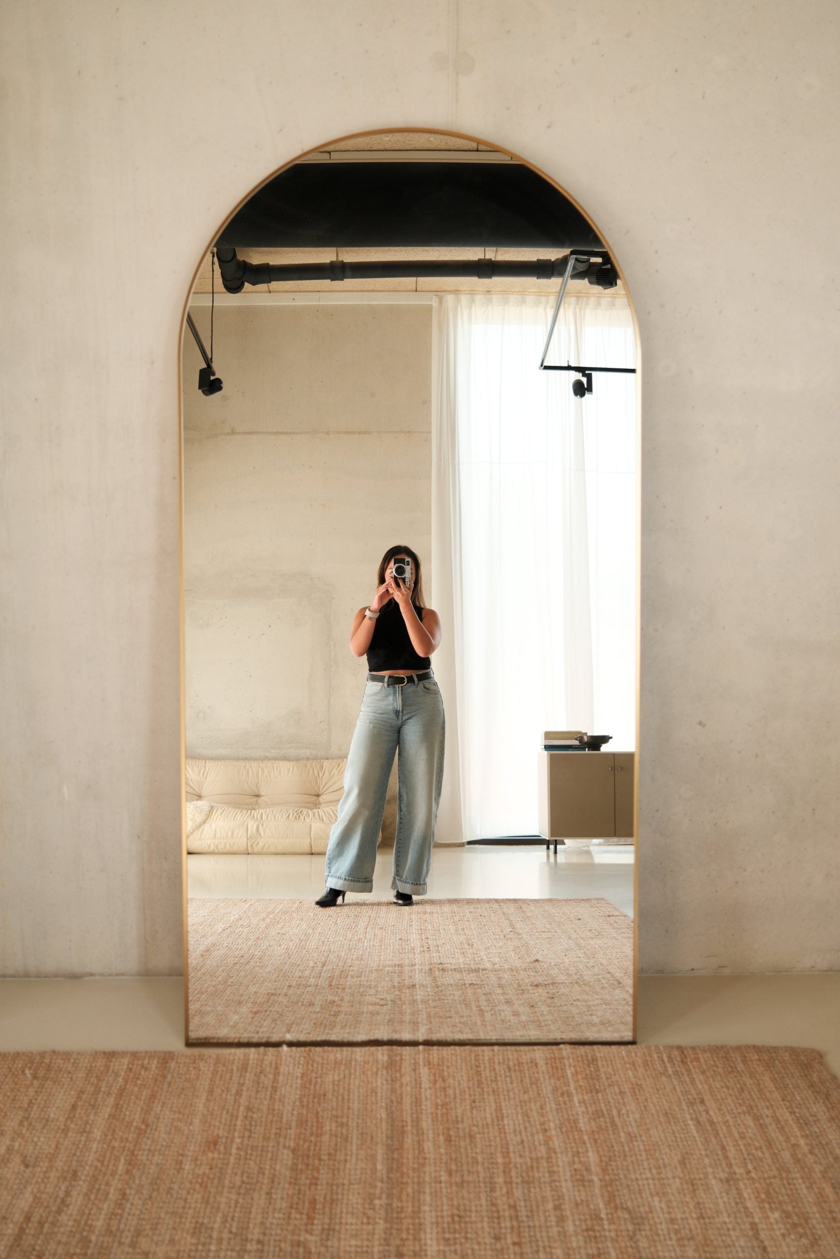 The Elara Arch Mirror — Brushed Brass