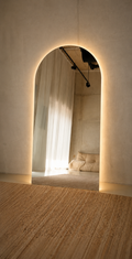 The Elara LED Frameless Arch Mirror