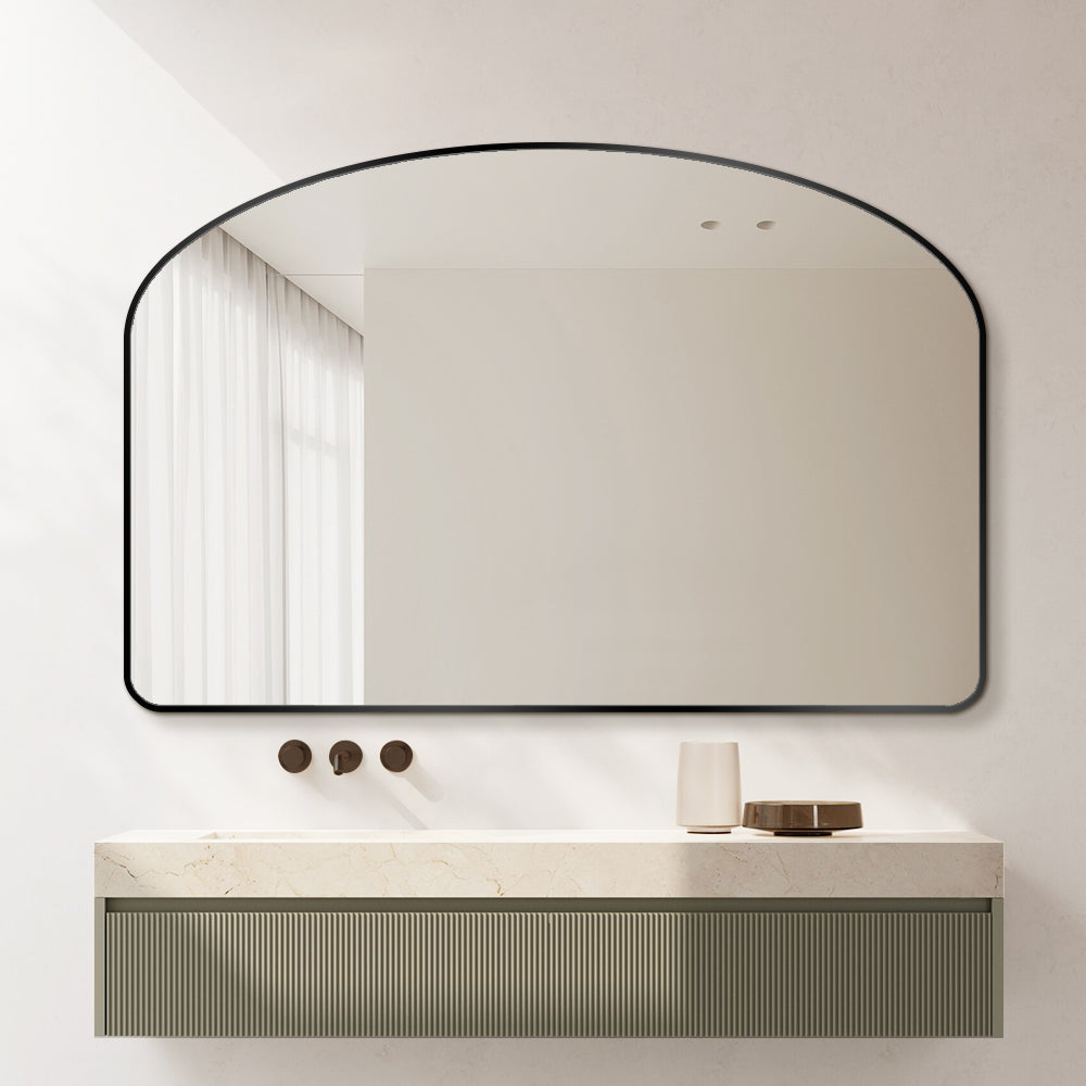 The Lucca Black Arch Mirror