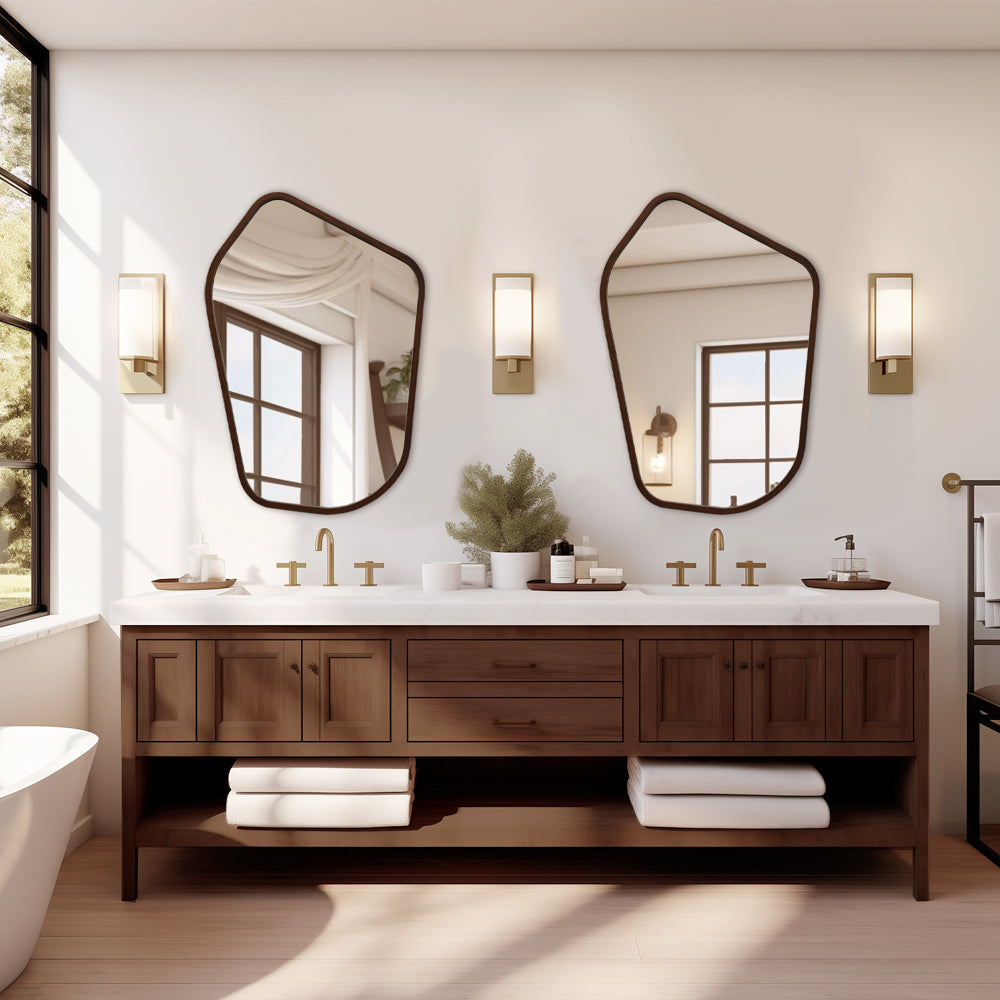 The Nomi Organic Wood Mirror — Walnut