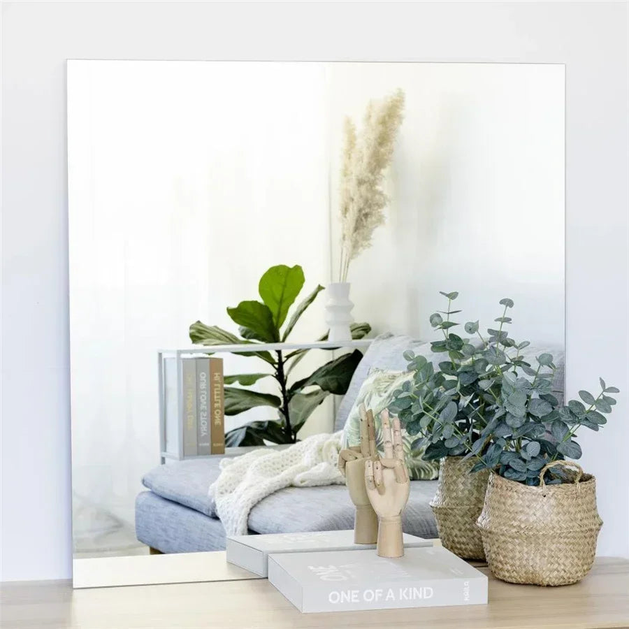 Modern Frameless Wall Mirror 30x40cm Bathroom Bedroom Decor White