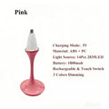 Mushroom Design 3-Color Dimming Table Lamp with Touch Control USB Rechargeable
