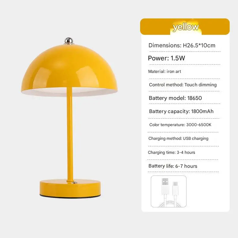Mushroom Nordic Style Minimalist Floor Lamp with 3-Color Dimming