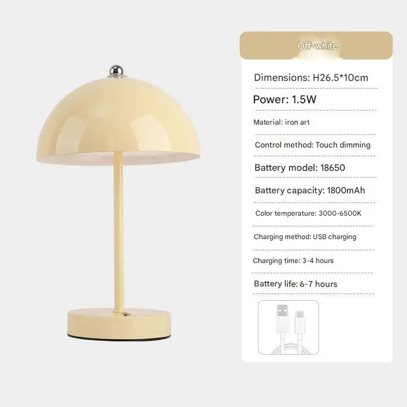 Mushroom Nordic Style Minimalist Floor Lamp with 3-Color Dimming