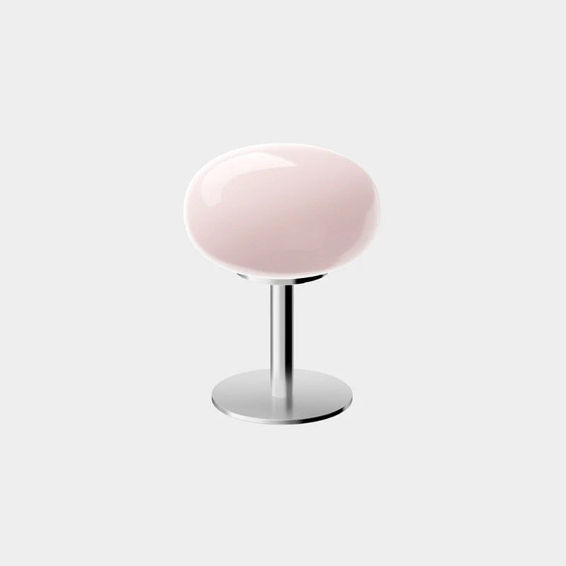 CENSEE Macaron Glass Table Lamp With LED Bulb Trichromatic Dimming 28cm Height Silver