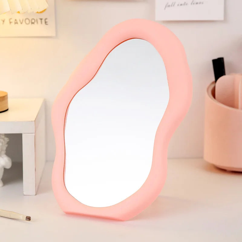 Irregular Wave Desktop Makeup Mirror Decorative Vanity Cosmetic Home Decor