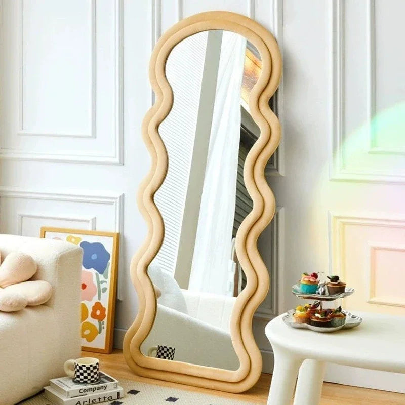 Dopamine Double-Layer Wave Full-Length Floor Standing Mirror