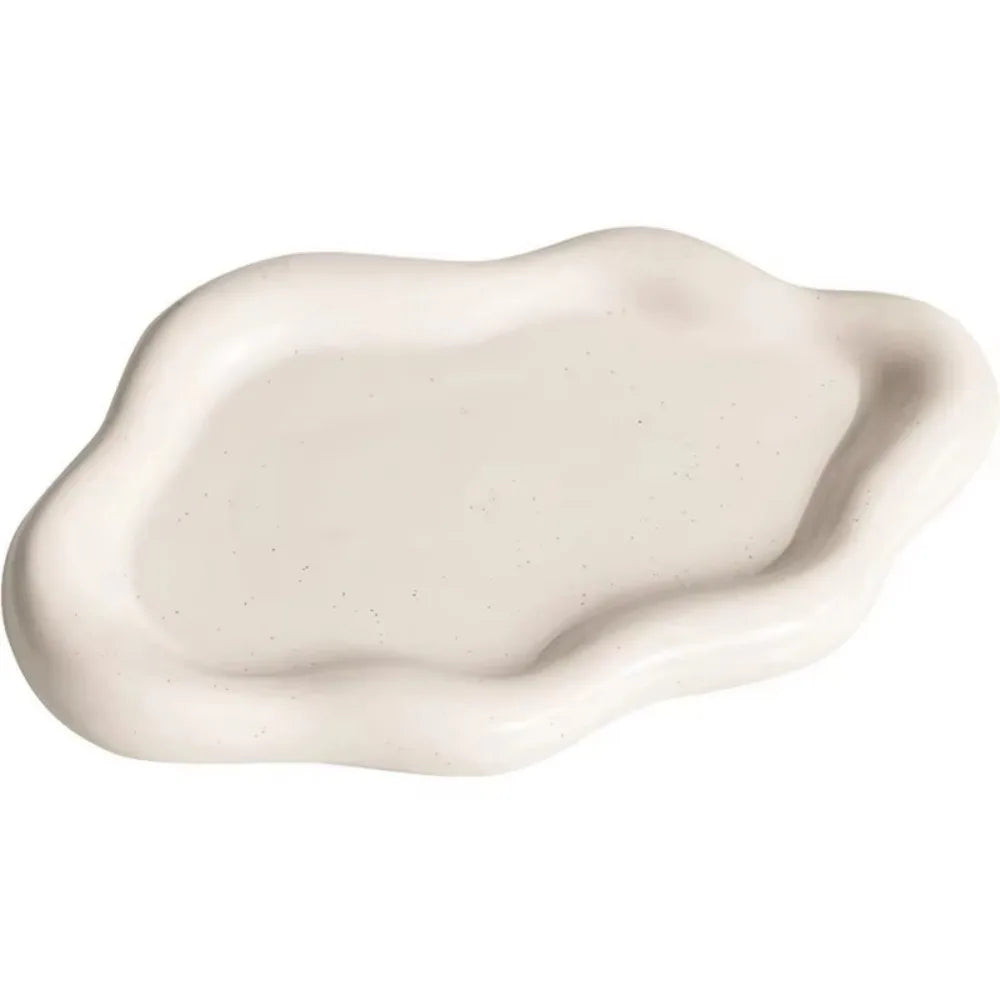 Mini Cloud-Shaped Plastic Jewelry Tray Light Luxury Display Plate for Watches and Keys
