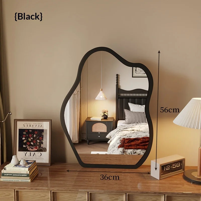 Vintage Full-Length Floor Mirror Gold Cloud Frame Standing Bedroom Living Room Decor