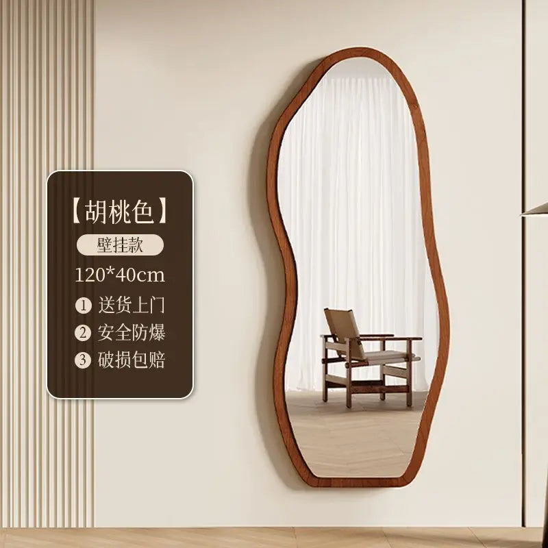 Medieval Style Irregular Wall Mirror Full-Length Dressing Floor Standing