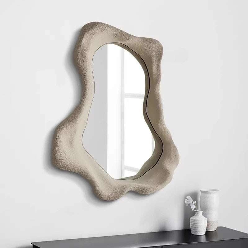 Irregular Light Luxury Wall Mirror Modern Nordic Art Makeup Decor