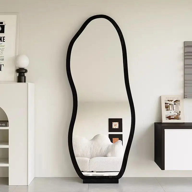 Medieval Style Irregular Wall Mirror Full-Length Dressing Floor Standing