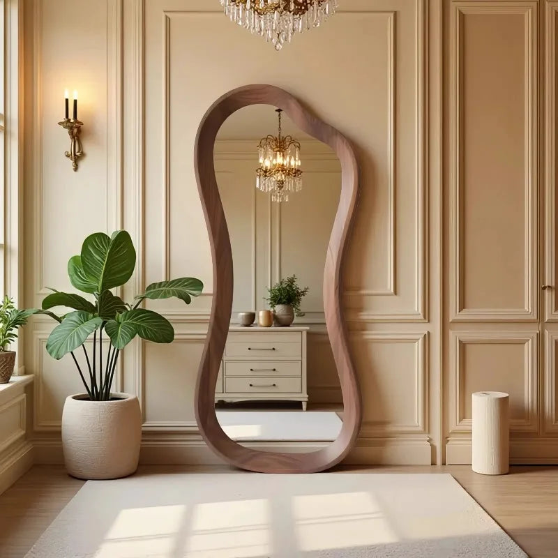Vintage Full-Length Floor Mirror Framed Glass Standing Bedroom Living Room Decor