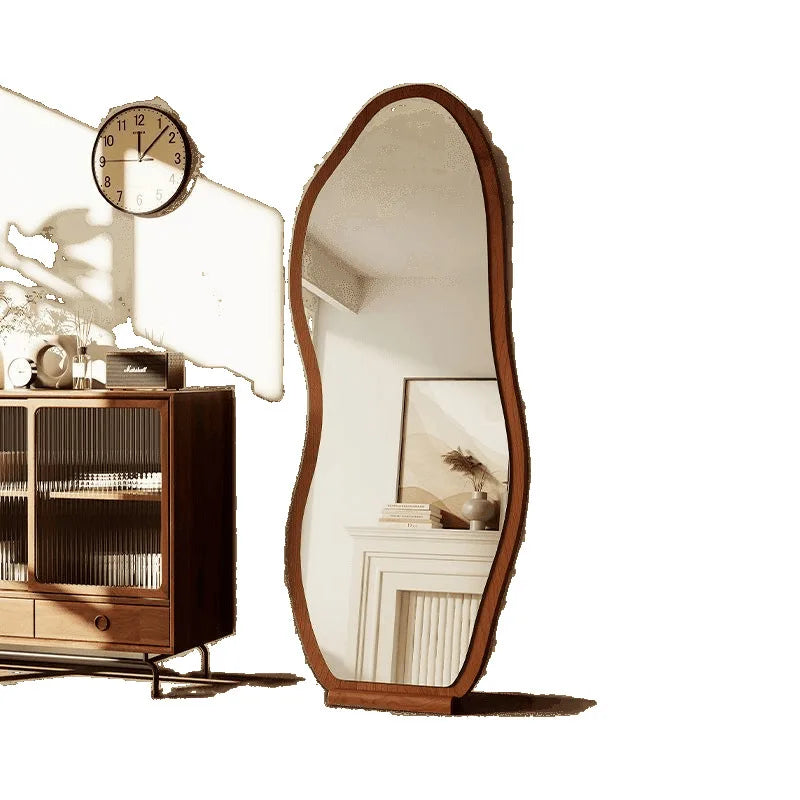Medieval Style Irregular Wall Mirror Full-Length Dressing Floor Standing