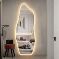 Irregular LED Bathroom Mirror Touch Screen Backlit Anti-Fog Wall-Mounted 50x150cm