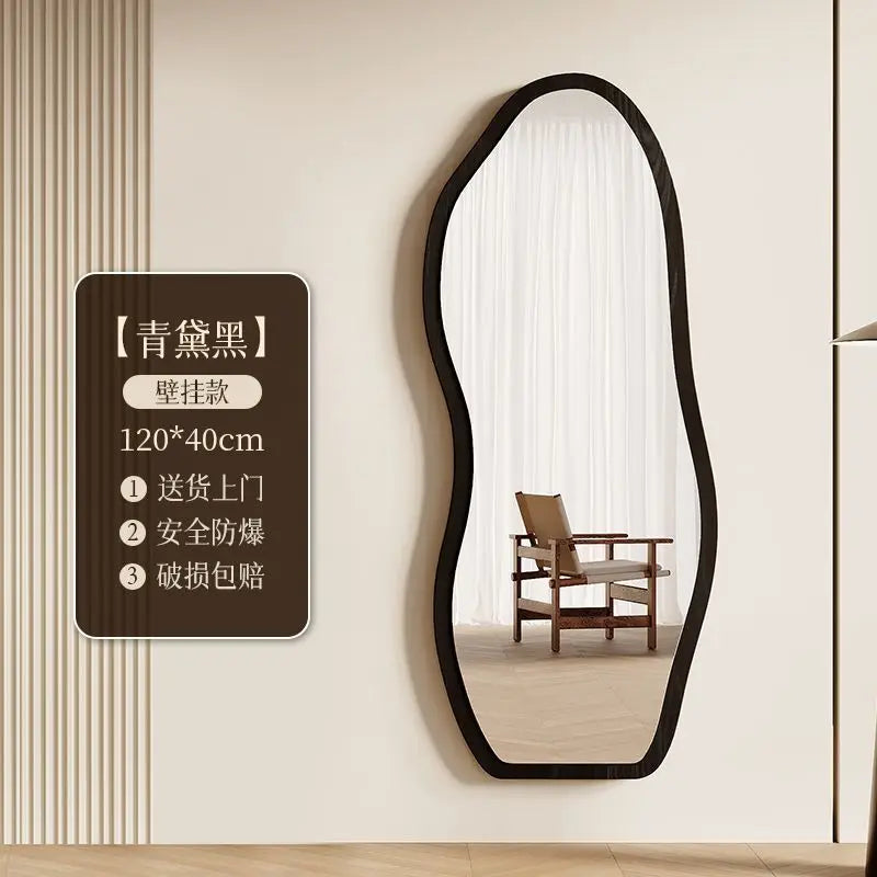 Medieval Style Irregular Wall Mirror Full-Length Dressing Floor Standing