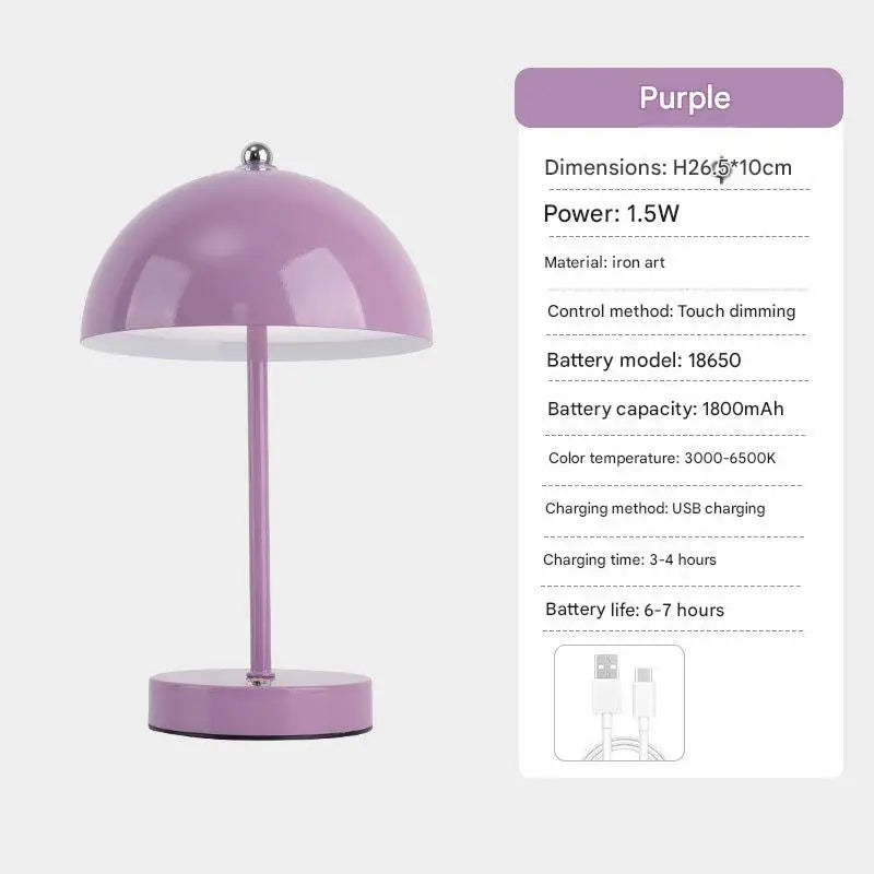Mushroom Nordic Style Minimalist Floor Lamp with 3-Color Dimming