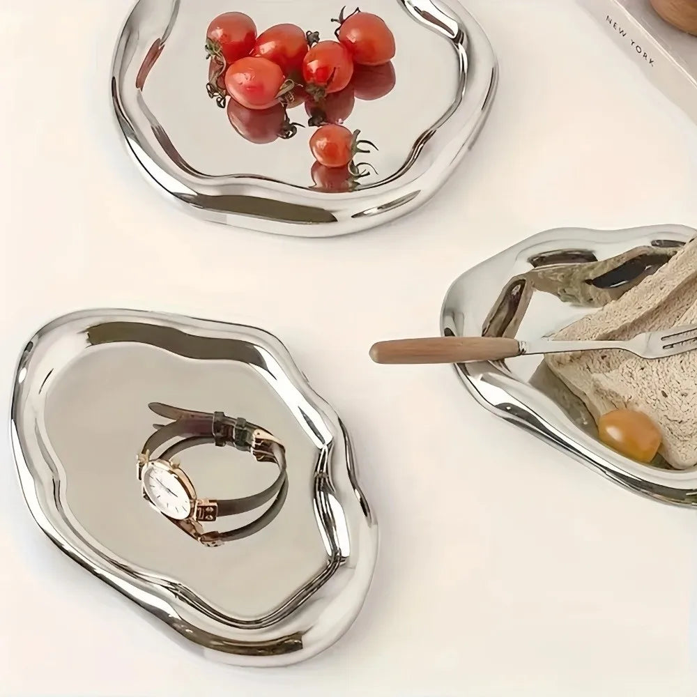 Mini Cloud-Shaped Plastic Jewelry Tray Light Luxury Display Plate for Watches and Keys