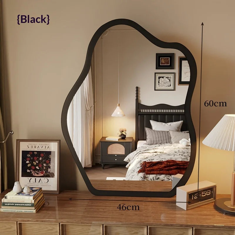 Vintage Full-Length Floor Mirror Gold Cloud Frame Standing Bedroom Living Room Decor