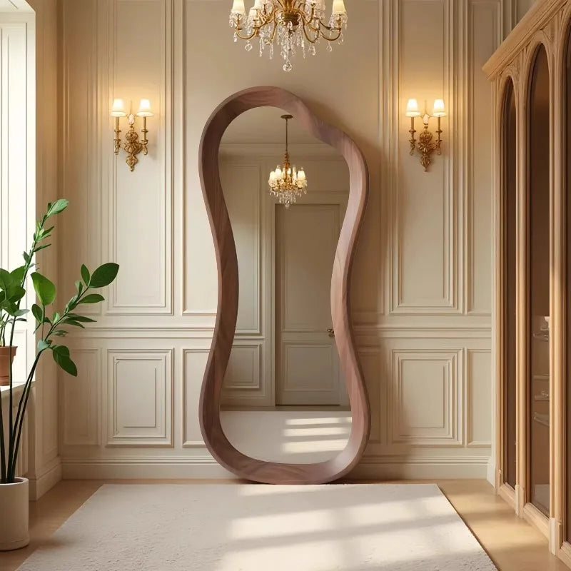 Vintage Full-Length Floor Mirror Framed Glass Standing Bedroom Living Room Decor