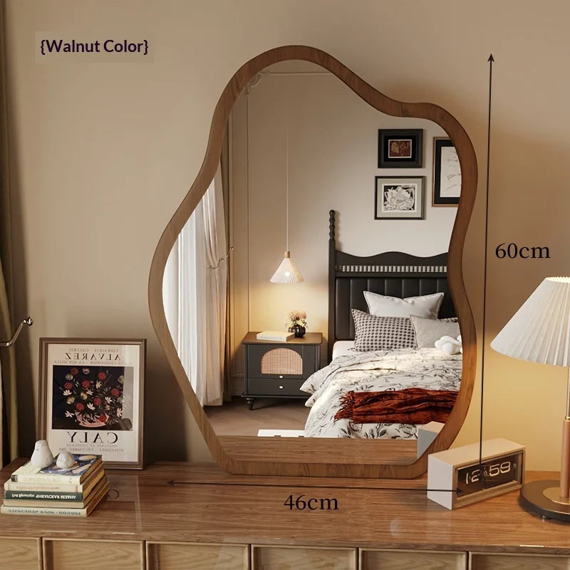 Vintage Full-Length Floor Mirror Gold Cloud Frame Standing Bedroom Living Room Decor