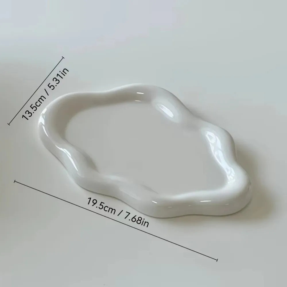 Mini Cloud-Shaped Plastic Jewelry Tray Light Luxury Display Plate for Watches and Keys