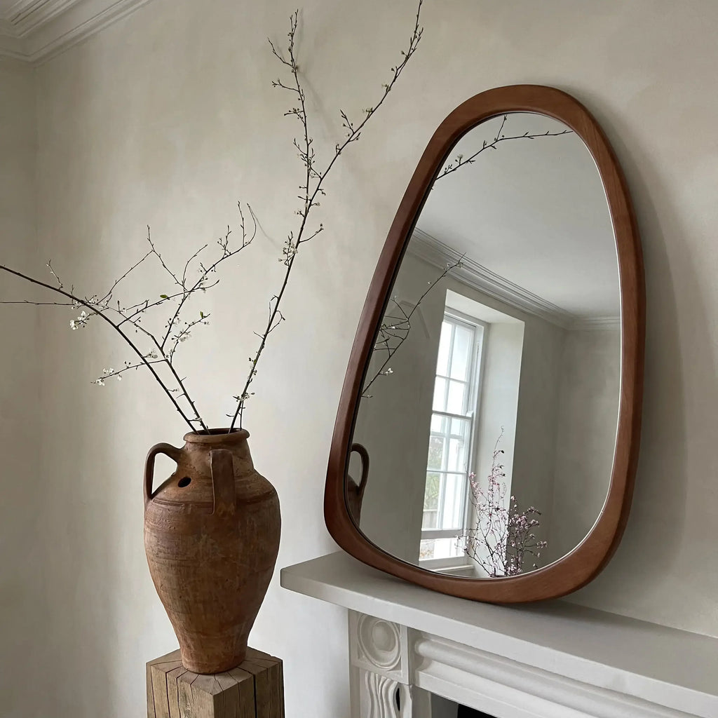 Modern Frameless Wall Mirror 30x40cm Bathroom Bedroom Decor White