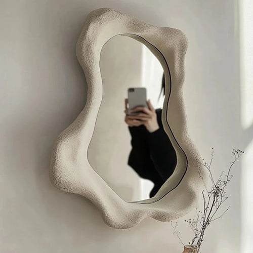 Irregular Light Luxury Wall Mirror Modern Nordic Art Makeup Decor