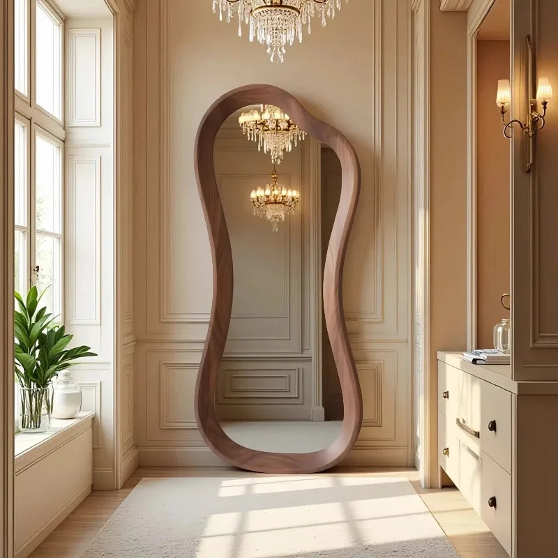 Vintage Full-Length Floor Mirror Framed Glass Standing Bedroom Living Room Decor