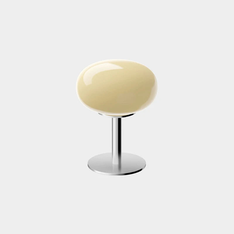 CENSEE Macaron Glass Table Lamp With LED Bulb Trichromatic Dimming 28cm Height Silver