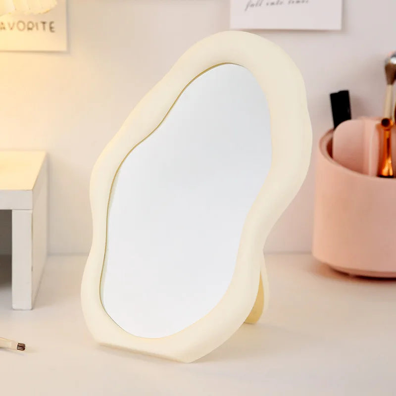 Irregular Wave Desktop Makeup Mirror Decorative Vanity Cosmetic Home Decor