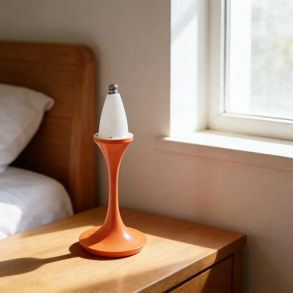 Mushroom Design 3-Color Dimming Table Lamp with Touch Control USB Rechargeable