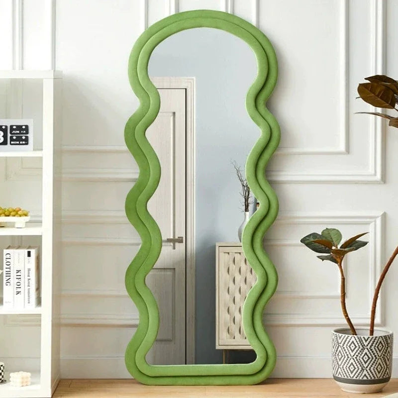 Dopamine Double-Layer Wave Full-Length Floor Standing Mirror