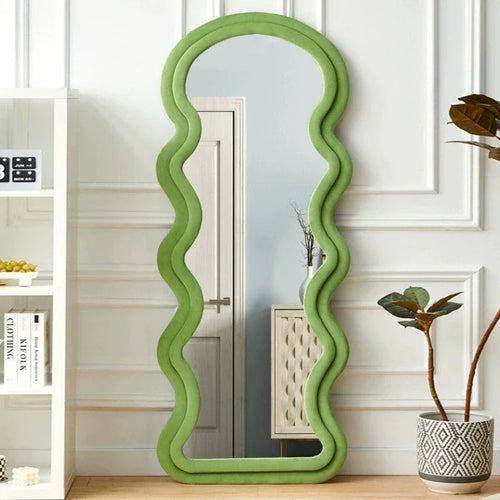 Dopamine Double-Layer Wave Full-Length Floor Standing Mirror