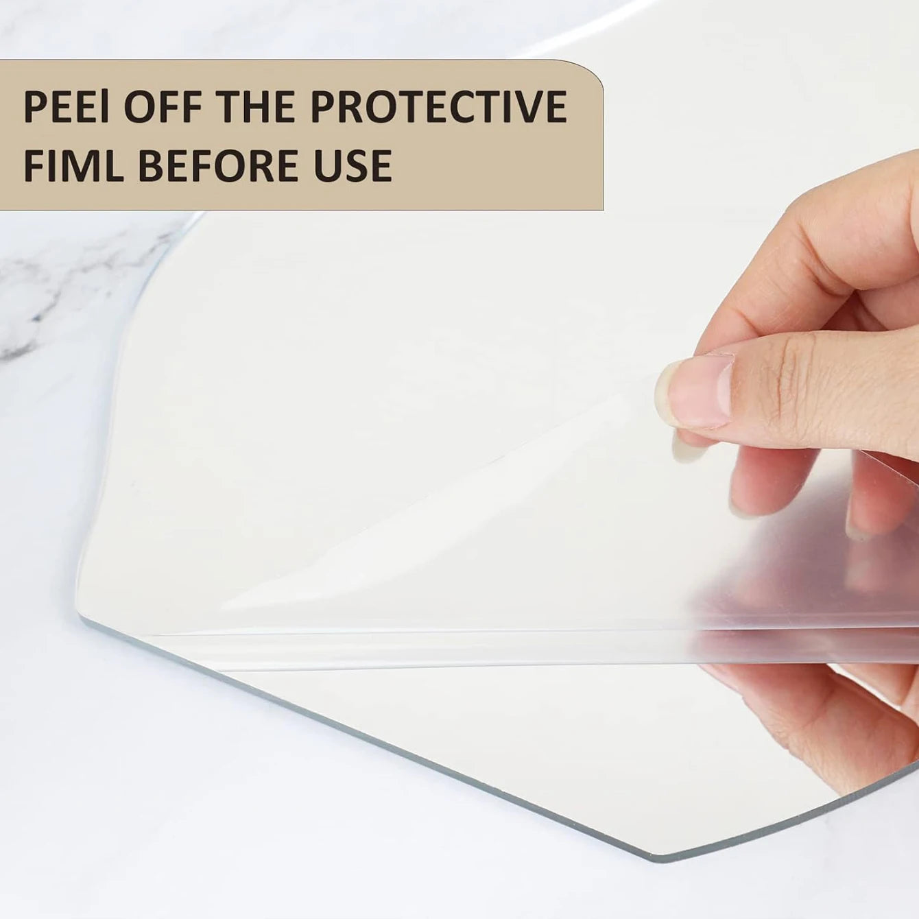 Self Adhesive Irregular Wall Mirror 38×47.8cm Frameless No Drill Stick On Decorative
