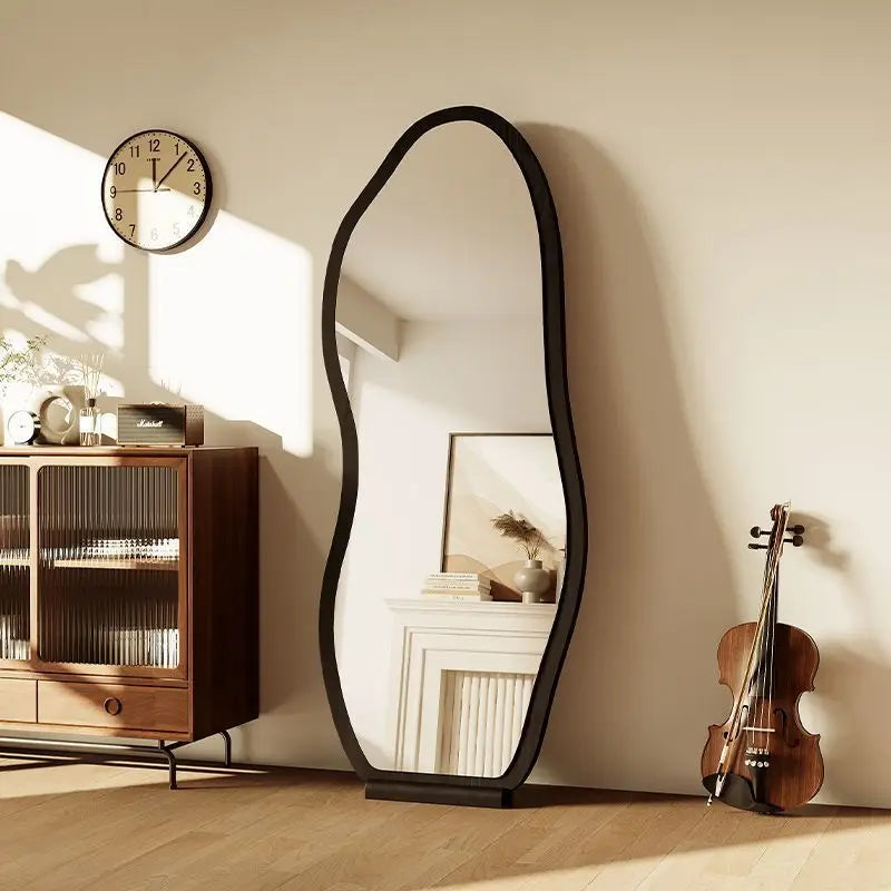 Medieval Style Irregular Wall Mirror Full-Length Dressing Floor Standing