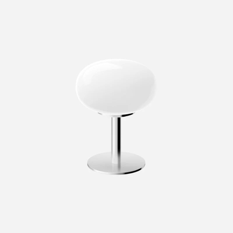 CENSEE Macaron Glass Table Lamp With LED Bulb Trichromatic Dimming 28cm Height Silver
