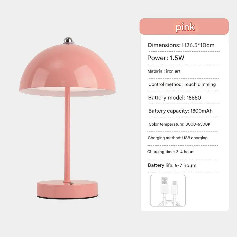 Mushroom Nordic Style Minimalist Floor Lamp with 3-Color Dimming