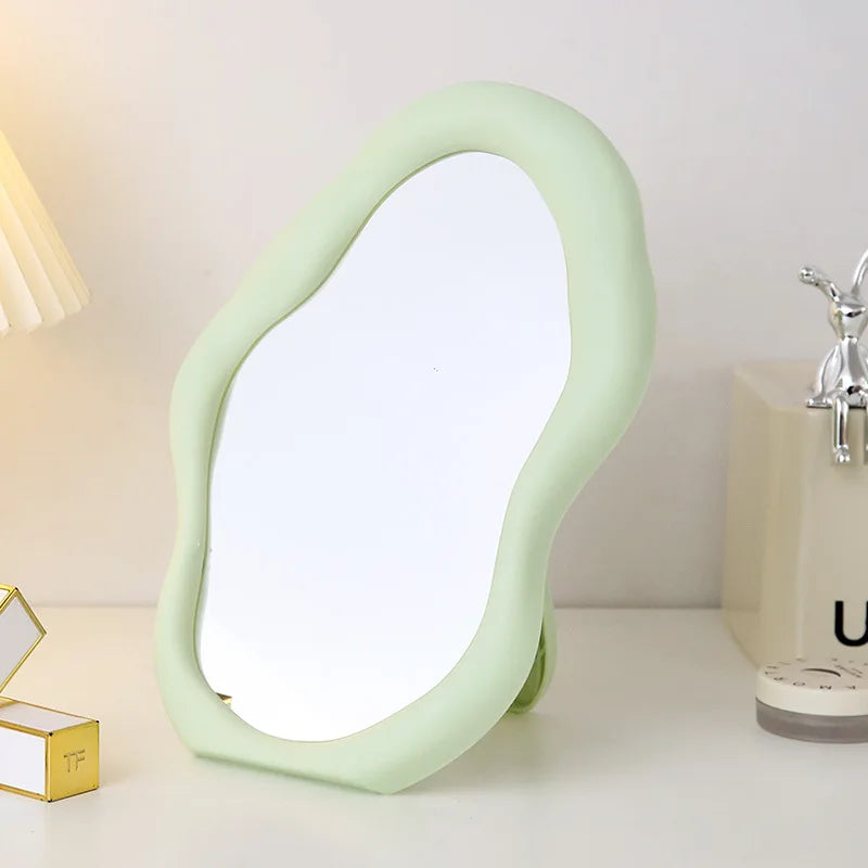 Irregular Wave Desktop Makeup Mirror Decorative Vanity Cosmetic Home Decor