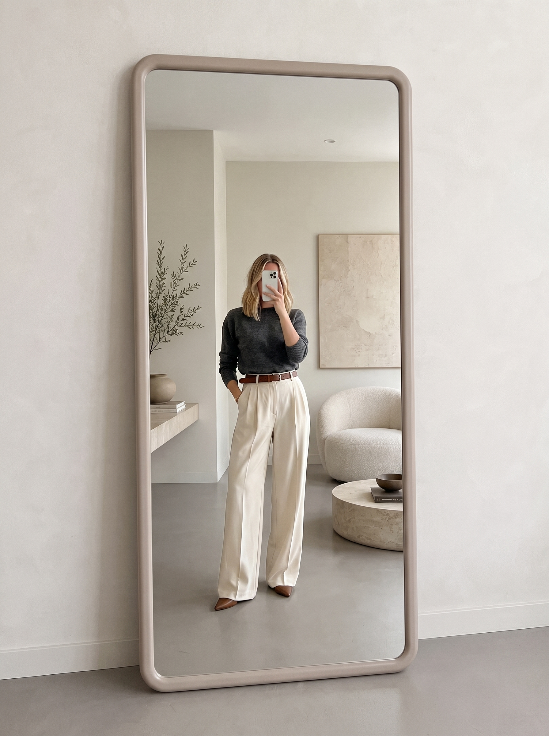 Lara Full-Length Mirror – Taupe