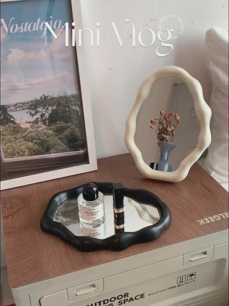 Irregular Wave Desktop Makeup Mirror Decorative Vanity Cosmetic Home Decor